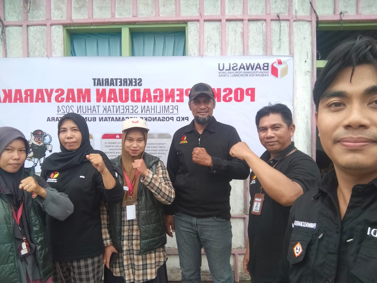 Salah Satu Posko Kawal Hak Pilih di Kecamatan Bungku Utara