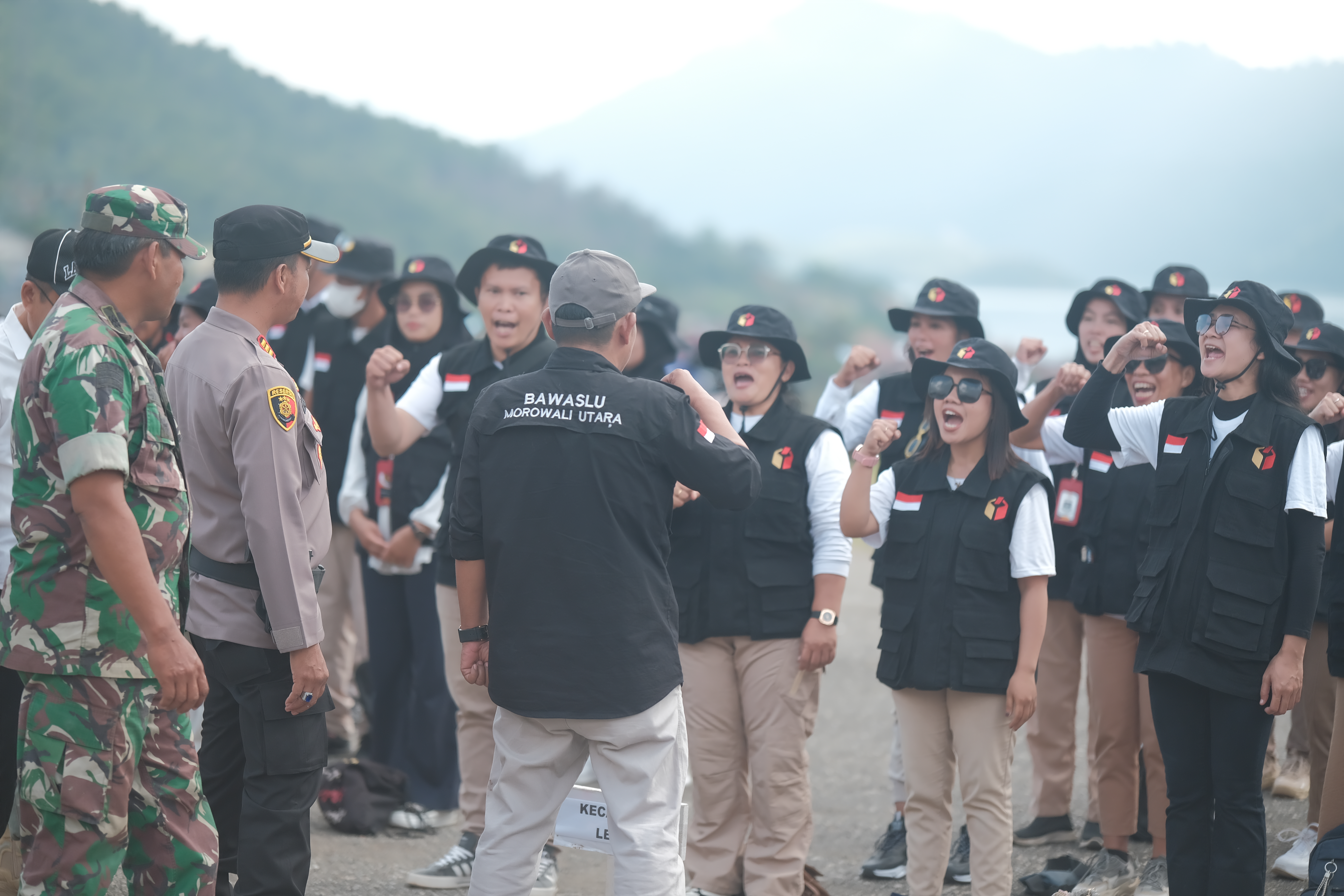 Pemeriksaan Barisan Apel Siaga Pengawasan Pemilhan 2024