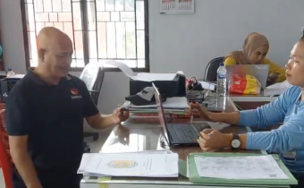 Koordinator Divisi PPS Bawaslu Morut, lakukan koordinasi dengan pemerintah desa Bunta.